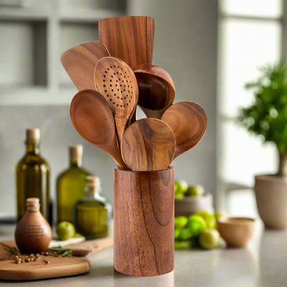 Elegant Teak Kitchen Helpers
