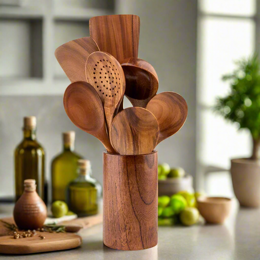 Elegant Teak Kitchen Helpers