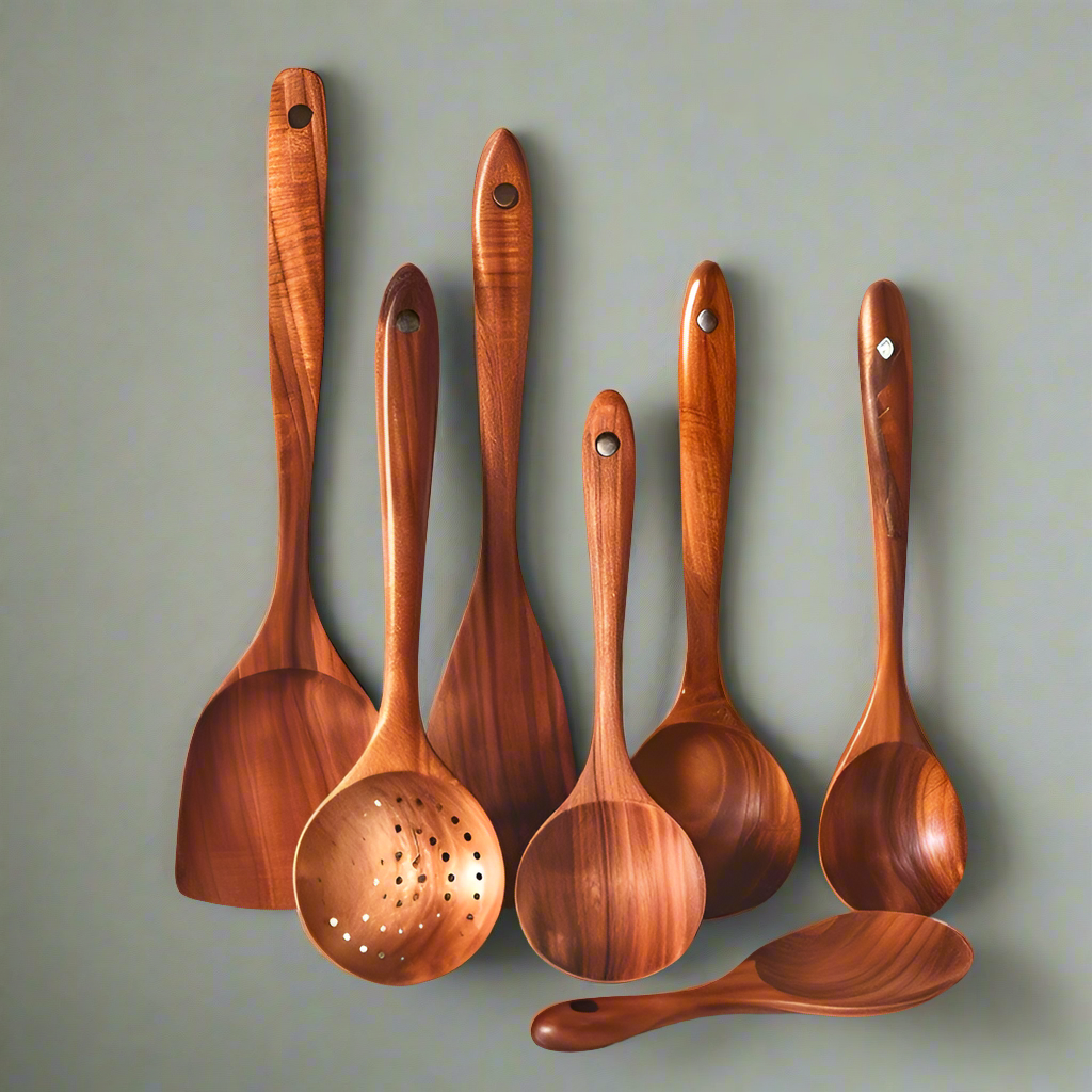Elegant Teak Kitchen Helpers
